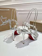 Colestore Christian Louboutin Rosalie Jewel sandals TPU and laminated calf leather Crystal 10cm - 2