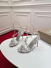 Colestore Christian Louboutin Rosalie Jewel sandals TPU and laminated calf leather Crystal 10cm - 3