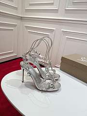 Colestore Christian Louboutin Rosalie Jewel sandals TPU and laminated calf leather Crystal 10cm - 4