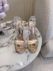 Colestore Christian Louboutin Rosa Z Jewel 100 mm Sandals TPU, strass and laminated calf leather Leche - 1