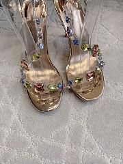 Colestore Christian Louboutin Rosa Z Jewel 100 mm Sandals TPU, strass and laminated calf leather Leche - 3