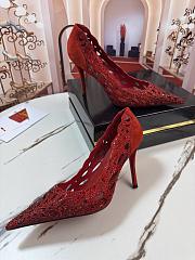 Colestore  Christian Louboutin Lasera Strass Pump Embroidered veau velours and PVC Fever 100mm - 2
