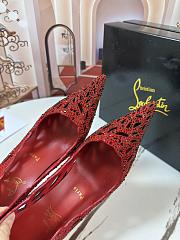 Colestore  Christian Louboutin Lasera Strass Pump Embroidered veau velours and PVC Fever 100mm - 4