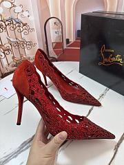 Colestore  Christian Louboutin Lasera Strass Pump Embroidered veau velours and PVC Fever 100mm - 5