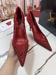 Colestore  Christian Louboutin Lasera Strass Pump Embroidered veau velours and PVC Fever 100mm - 6