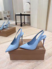 Colestore Christian Louboutin Miss Z Sling Back 100 mm Slingback pumps - Patent calf leather Ceruleo  - 4
