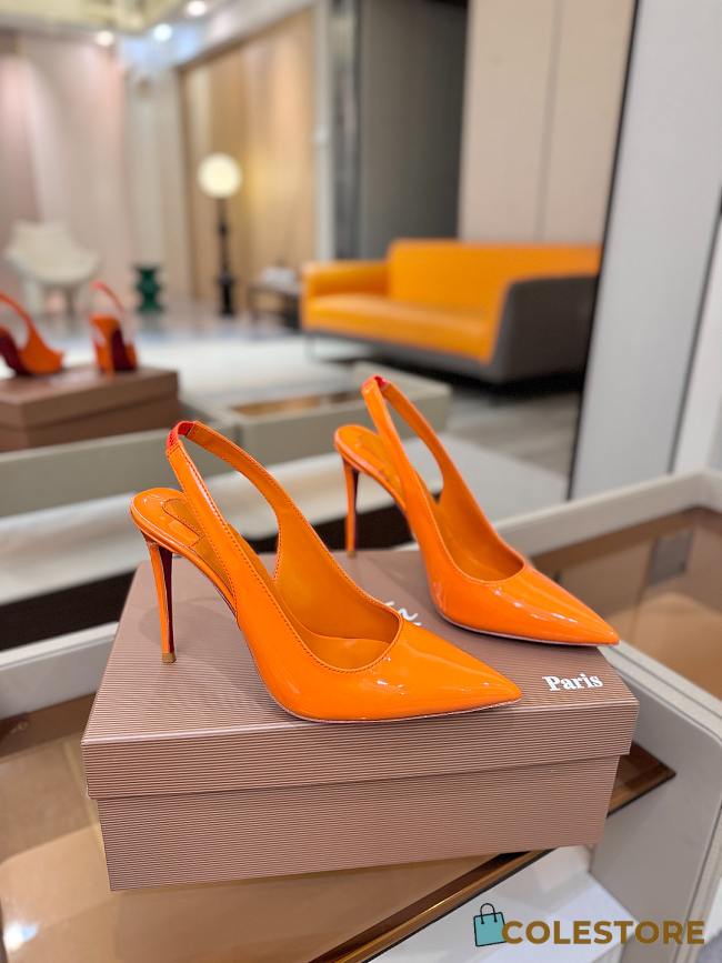 Colestore Christian Louboutin Miss Z Sling Back 100 mm Slingback pumps - Patent calf leather Caruzo  - 1
