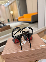 Colestore Christian Louboutin Rosa Z 100 mm Sandals - Patent calf leather - Black - 4