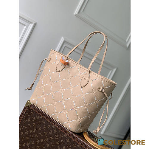 Colestore  Louis Vuitton Neverfull MM Monogram Empreinte Leather Hazelnut Couture 47 x 28 x 14 cm - 1