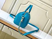 Colestore Louis Vuitton Nano Speedy Calfskin Nanogram Embossed Leather Blue 16 x 10 x 7.5 cm - 5