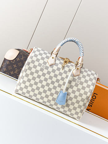 Colestore Louis Vuitton Speedy 30 Soft  Damier Azur Canvas N40908 30 x 21 x 17 cm