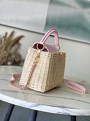 Colestore Louis Vuitton Capucines BB Washed Pink Rattan and Denim 27 x 17.3 x 9 cm - 4
