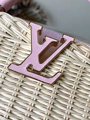 Colestore Louis Vuitton Capucines Mini Washed Pink Rattan and Denim 21 x 13.6 x 8 cm - 6