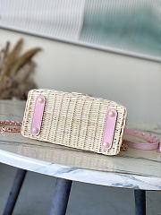 Colestore Louis Vuitton Capucines Mini Washed Pink Rattan and Denim 21 x 13.6 x 8 cm - 2