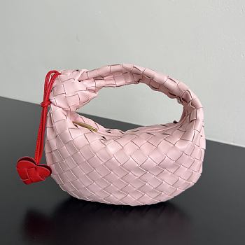 Colestore  Bottega Veneta Mini Jodie Bag in Intrecciato Pink Leather  26x13x8.5cm