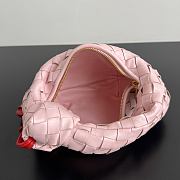 Colestore  Bottega Veneta Mini Jodie Bag in Intrecciato Pink Leather  26x13x8.5cm - 3
