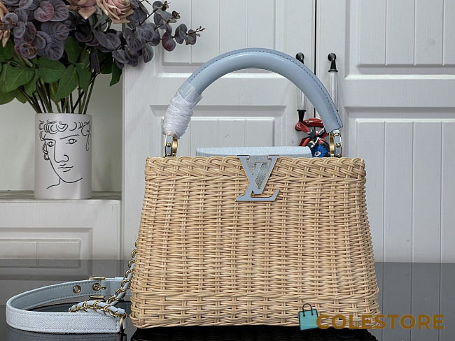 Colestore Louis Vuitton Capucines BB Sky Denim Rattan and Denim  27 x 17.3 x 9 cm - 1