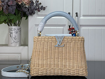 Colestore Louis Vuitton Capucines BB Sky Denim Rattan and Denim  27 x 17.3 x 9 cm