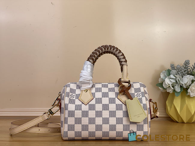Colestore Louis Vuitton Speedy Bandoulière 20  Damier Azur Canvas Banana Yellow 20.5 x 13.5 x 12 cm - 1