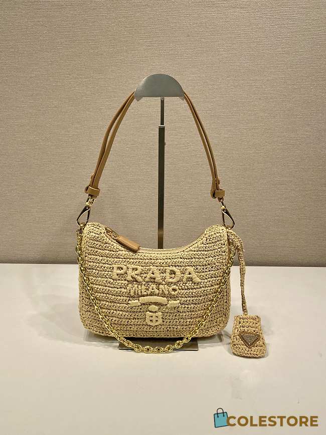 Colestore Prada Re-Edition mini crochet bag Natural 22x18x6cm - 1