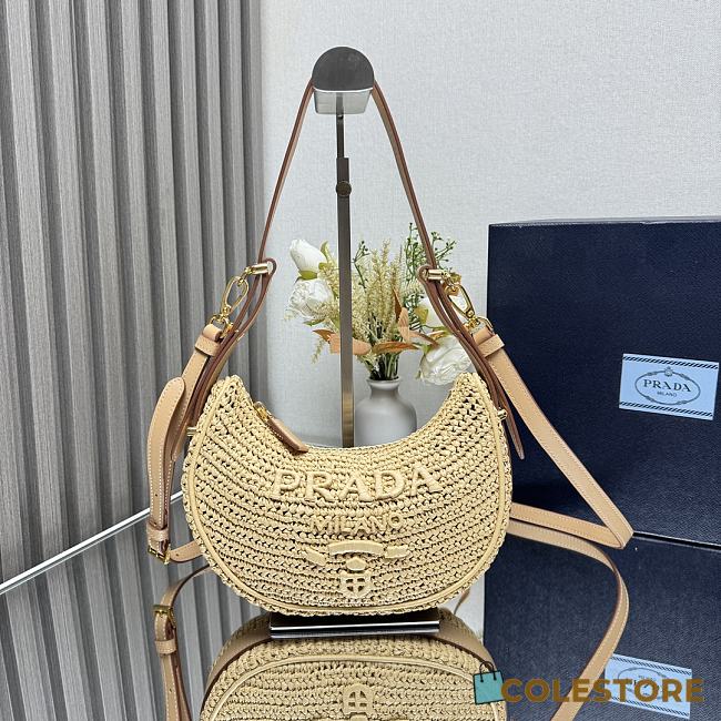Colestore Prada Arqué crochet shoulder bag Natural 22.5x18.5x6cm - 1