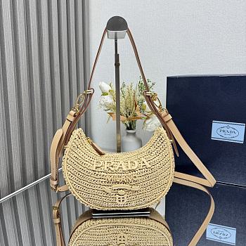 Colestore Prada Arqué crochet shoulder bag Natural 22.5x18.5x6cm