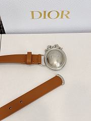 Colestore Dior Médaillon Belt Brown Smooth Calfskin, 25 MM - 5