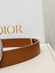 Colestore Dior Médaillon Belt Brown Smooth Calfskin, 25 MM - 4