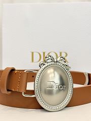 Colestore Dior Médaillon Belt Brown Smooth Calfskin, 25 MM - 2