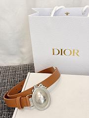 Colestore Dior Médaillon Belt Brown Smooth Calfskin, 25 MM - 3
