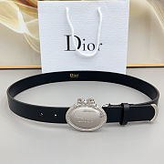 Colestore Dior Médaillon Belt Black Calfskin, 30 MM - 1