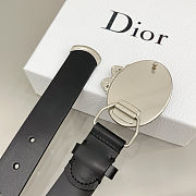 Colestore Dior Médaillon Belt Black Calfskin, 30 MM - 4