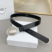 Colestore Dior Médaillon Belt Black Calfskin, 30 MM - 6