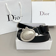 Colestore Dior Médaillon Belt Black Calfskin, 30 MM - 5