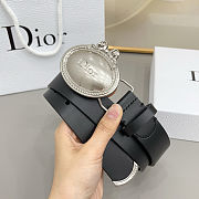 Colestore Dior Médaillon Belt Black Calfskin, 30 MM - 3