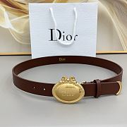 Colestore Dior Médaillon Belt Brown Calfskin, 30 MM - 1