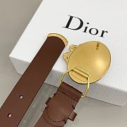 Colestore Dior Médaillon Belt Brown Calfskin, 30 MM - 6