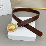 Colestore Dior Médaillon Belt Brown Calfskin, 30 MM - 5