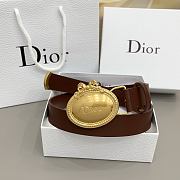 Colestore Dior Médaillon Belt Brown Calfskin, 30 MM - 4