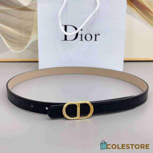 Colestore Dior Reversible CD Icon Belt Black and Trench Smooth Calfskin, 20 MM - 1