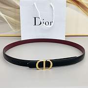 Colestore Dior Reversible CD Icon Belt Black and Hermitage Red Smooth Calfskin, 20 MM - 1