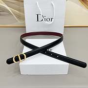 Colestore Dior Reversible CD Icon Belt Black and Hermitage Red Smooth Calfskin, 20 MM - 6