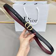Colestore Dior Reversible CD Icon Belt Black and Hermitage Red Smooth Calfskin, 20 MM - 4