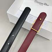 Colestore Dior Reversible CD Icon Belt Black and Hermitage Red Smooth Calfskin, 20 MM - 2