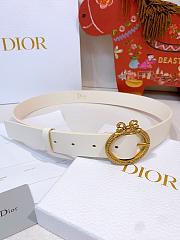 Colestore Dior Médaillon Belt White Smooth Calfskin, 30 MM - 1