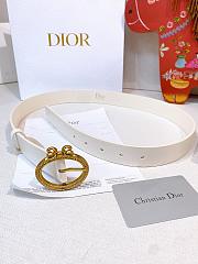 Colestore Dior Médaillon Belt White Smooth Calfskin, 30 MM - 4