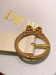 Colestore Dior Médaillon Belt White Smooth Calfskin, 30 MM - 3