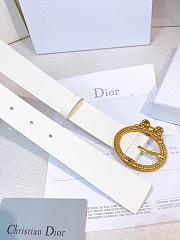Colestore Dior Médaillon Belt White Smooth Calfskin, 30 MM - 5