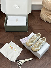 Colestore Dior Ribbon Sneaker White and Beige Suede Calfskin  - 1