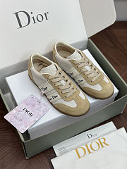 Colestore Dior Ribbon Sneaker White and Beige Suede Calfskin  - 5